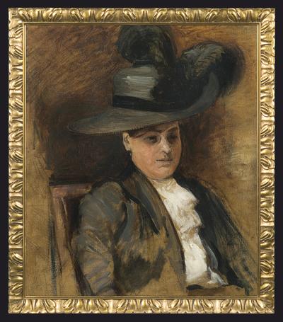 PORTRET PANI W KAPELUSZU, PRZED 1911