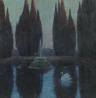 W RZYMSKICH OGRODACH VILLA D’ESTE, 1914