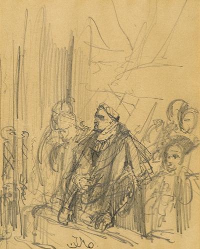 KRÓL ZYGMUNT I SŁUCHAJĄCY DZWONU, PRZED 1883