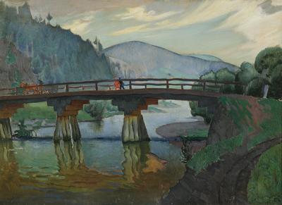 PEJZAŻ GÓRSKI Z MOSTEM, 1929
