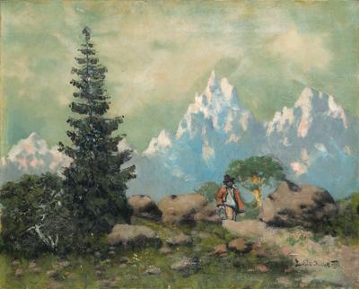 GÓRAL NA TATRZAŃSKIEJ ŚCIEŻCE, 1890