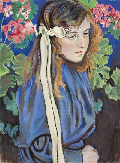PORTRET LIZY PAREŃSKIEJ (WŚRÓD PELARGONII), 1904