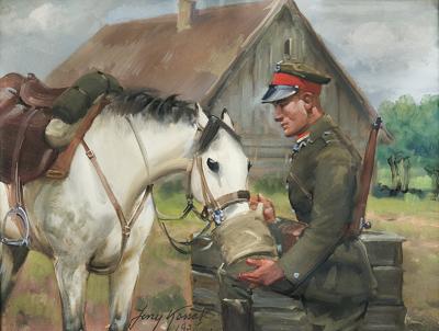 UŁAN POJĄCY KONIA, 1937