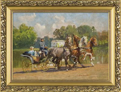 PRZEJAŻDŻKA POWOZEM W CZWÓRKĘ KONI, 1937