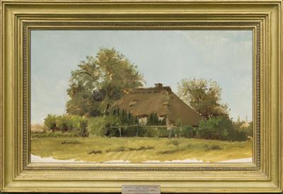 PEJZAŻ Z CHAŁUPĄ, OK. 1888