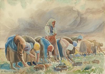 W POLU. KOPANIE BURAKÓW, 1933