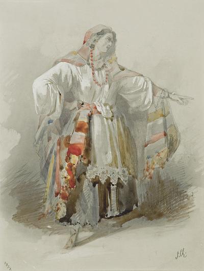 KOBIETA W STROJU ORIENTALNYM, 1858
