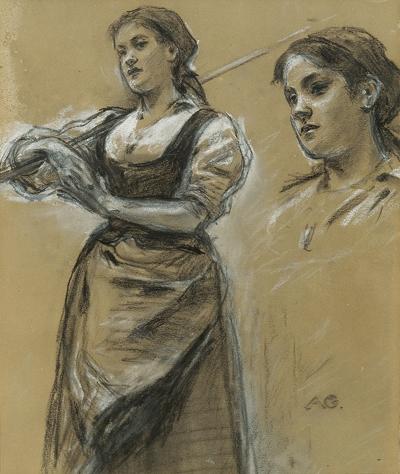 SZKICE DO OBRAZU ANIOŁ PAŃSKI, OK. 1889