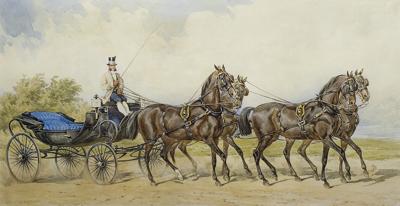 ZAPRZĘG CZTEROKONNY, 1877