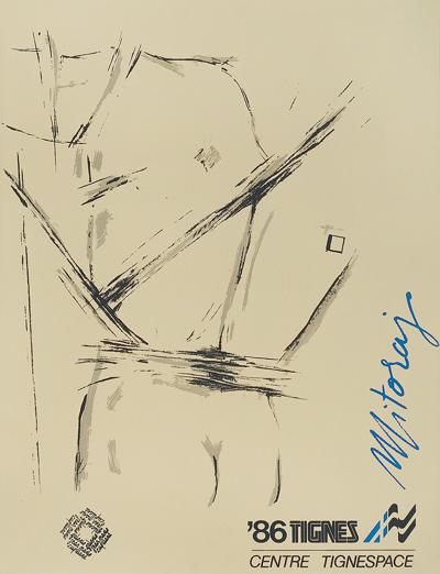 PLAKAT WEDłUG RYSUNKU IGORA MITORAJA, 1986