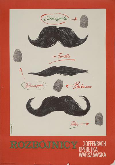 PLAKAT DO ROZBóJNIKóW J. OFFENBACHA 1968