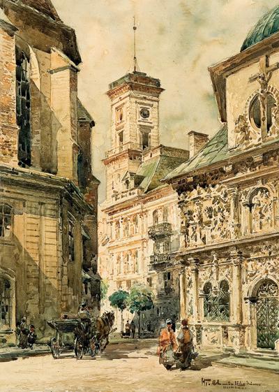 LWÓW. WIDOK NA PREZBITERIUM KATEDRY