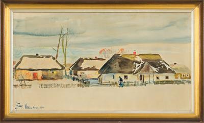 ZIMA. CHATY W WITKOWIE, 1910
