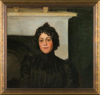 PORTRET CIEMNOWŁOSEJ, PRZED 1900
