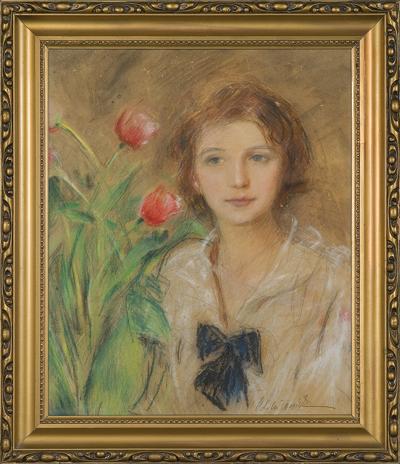 DZIEWCZYNA Z TULIPANAMI, LATA 20. XX W.