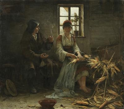 OBIERANIE KUKURYDZY, 1891