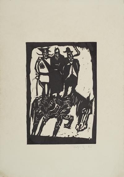 TRZEJ NA KONIU, Z CYKLU JUDAICA, 1965