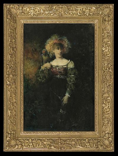 DAMA Z PAPUGĄ, PRZED 1900