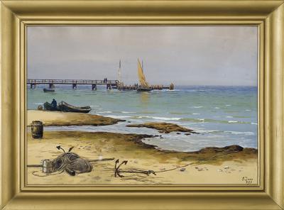 NAD MORZEM. PLAŻA I MOLO, 1921
