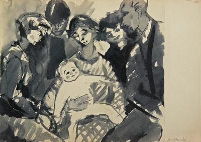 SCENA ZBIOROWA Z TERESĄ I KITKIEM, 1954