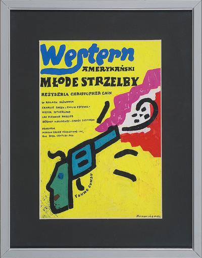PROJEKT PLAKATU DO FILMU MłODE STRZELBY, 1988