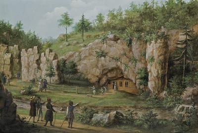 SKAŁY I GROTA W MNIKOWIE, OK. 1860