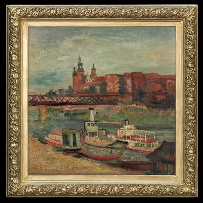 WIDOK NA WAWEL I MOST DĘBNICKI, 1934