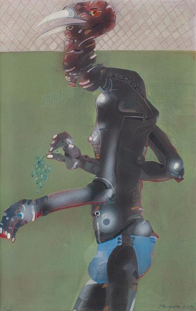 MĘŻCZYZNA Z GŁOWĄ PTAKA, 1976