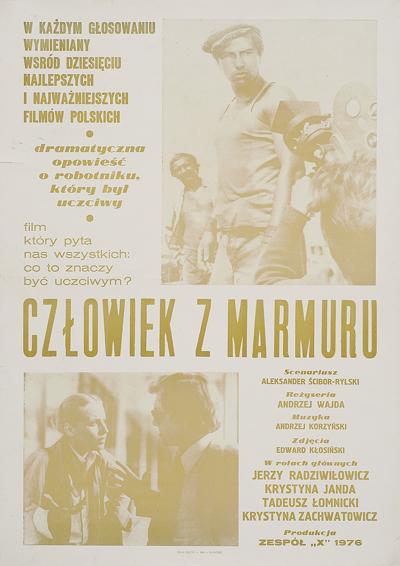 PLAKAT DO FILMU CZłOWIEK Z MARMURU, 1978