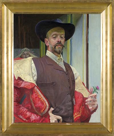 AUTOPORTRET Z KWIATEM OSTU, 1911