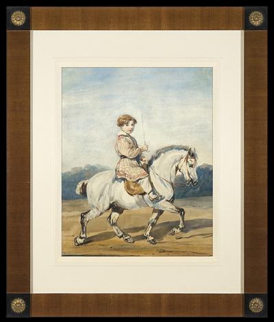 PRZEJAŻDŻKA. CHŁOPCZYK NA BIAŁYM KONIU, 1837-1840