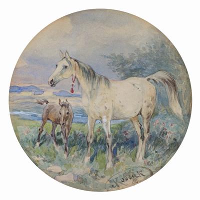 KLACZ ZE ŹREBIĘCIEM, 1896