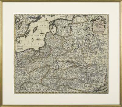 MAPA POLSKI, OK. 1710