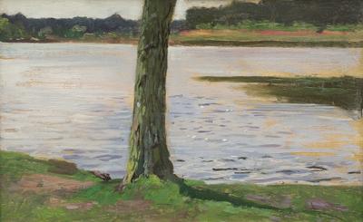 PIEŃ DRZEWA NA TLE RZEKI, 1900-1914