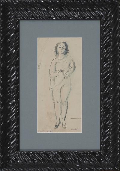 PORTRET STOJąCEJ KOBIETY W PENIUARZE, 1933