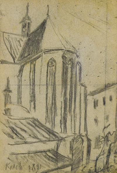 KRAKOWSKI KOŚCIÓŁ OO. FRANCISZKANÓW OD STRONY PRE