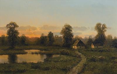 ZACHÓD SŁOŃCA NAD STAWEM