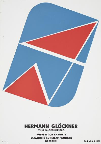 PLAKAT WYSTAWY: HERMANN GLöCKNER ZUM 80., 1969