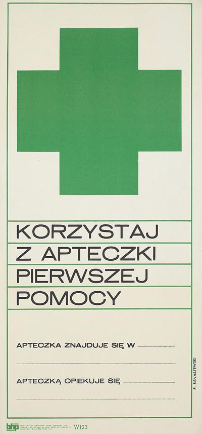 KORZYSTAJ Z APTECZKI PIERWSZEJ POMOCY, 1968