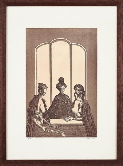 TRZY KOBIETY PRZY STOLE