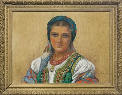 DZIEWCZYNA W KRAKOWSKIM STROJU