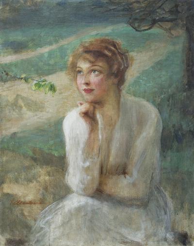 PORTRET MŁODEJ KOBIETY, PRZED 1920