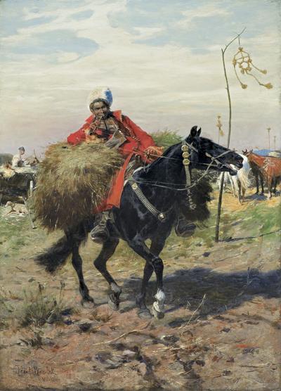 KMICIC Z OLEŃKĄ NA KULIGU, OK. 1885-1887