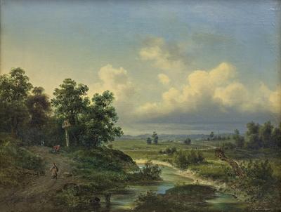 PEJZAŻ Z RZECZKĄ, 1864