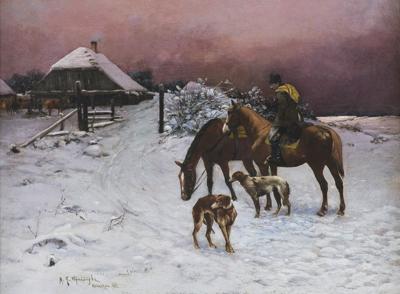 ŚWIT PRZED POLOWANIEM, OK. 1890