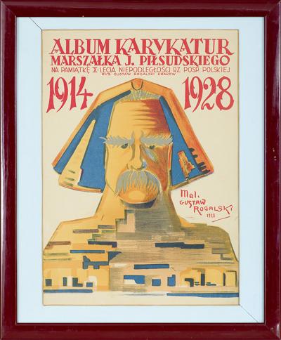 OKłADKA KSIążKI: ALBUM KARYKATUR J. PIłSUDSKIEGO