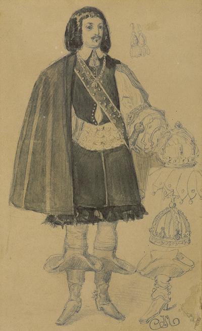 KRÓL JAN KAZIMIERZ WAZA, OK. 1856