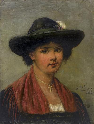 DZIEWCZYNA W KAPELUSZU, 1886