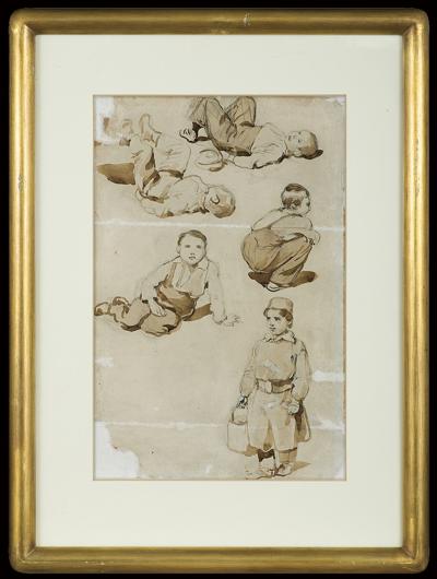 STUDIA POSTACI CHŁOPCÓW, OK. 1832-1833