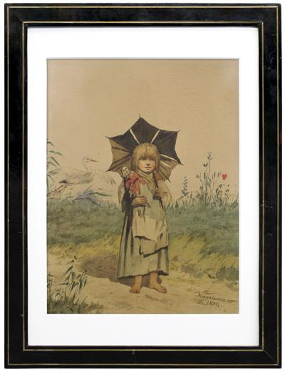 NA SPACERZE Z LALKĄ, 1874